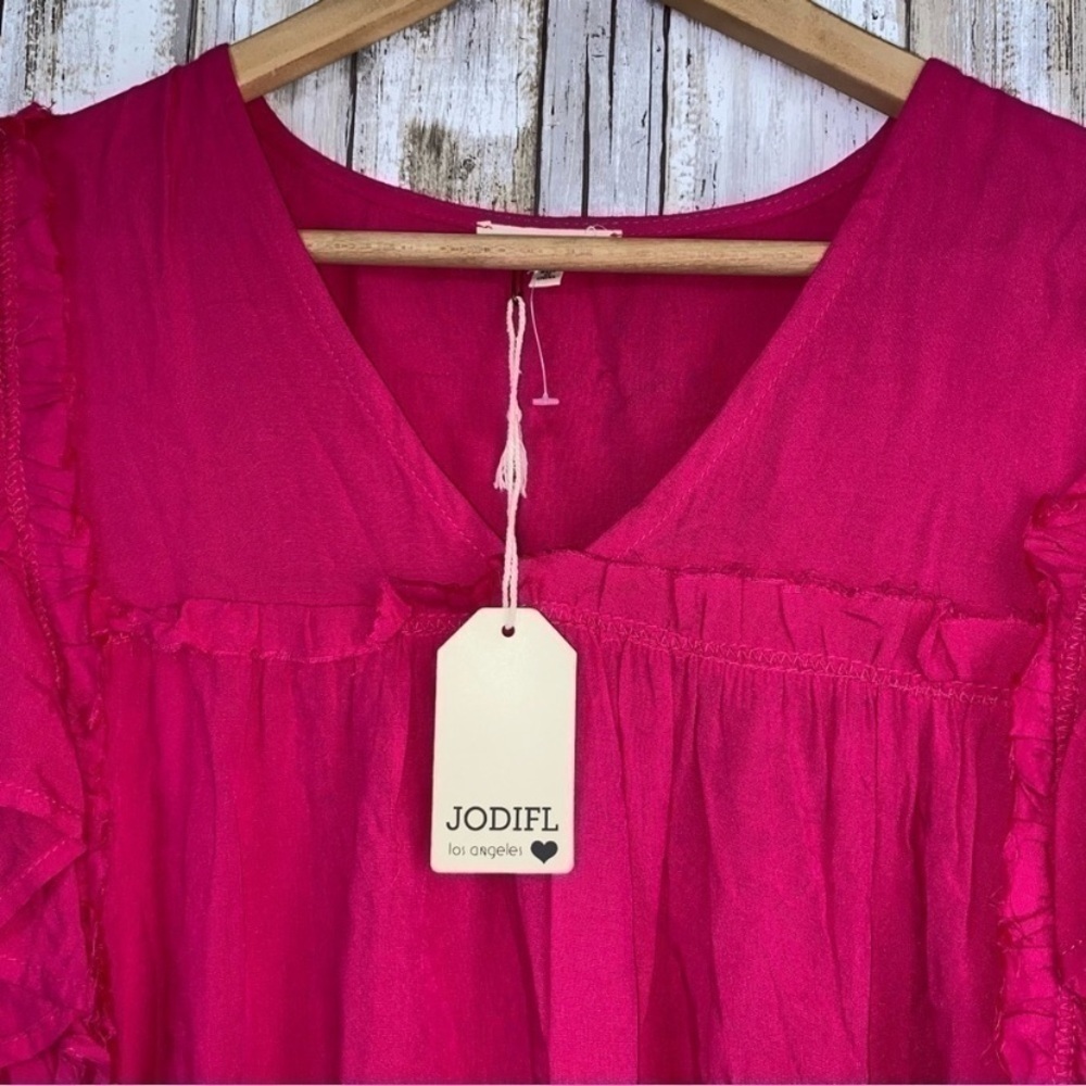 NWT Jodifl Pink Magenta Dress With Pockets - Picture 4 of 5